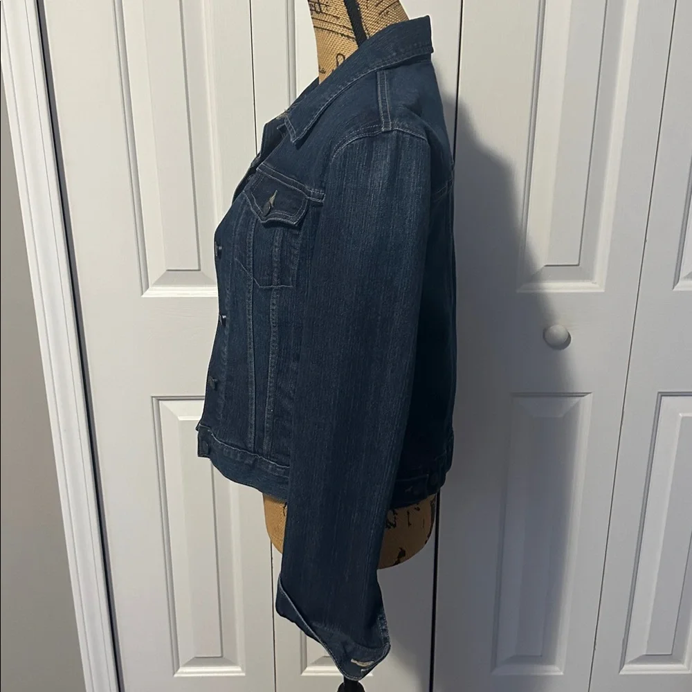 Banana Republic Dark Blue Denim Jacket - Women's Classic Jean Coat